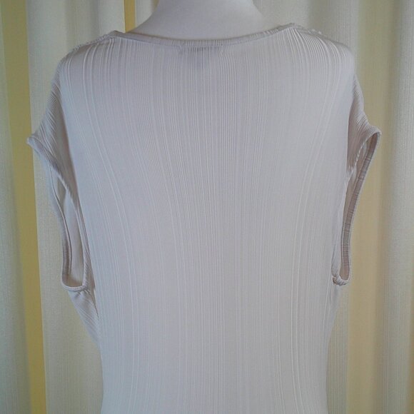 Ardene Plunging Pleated Bodysuit - Soft Beige, Size S - Picture 6 of 10